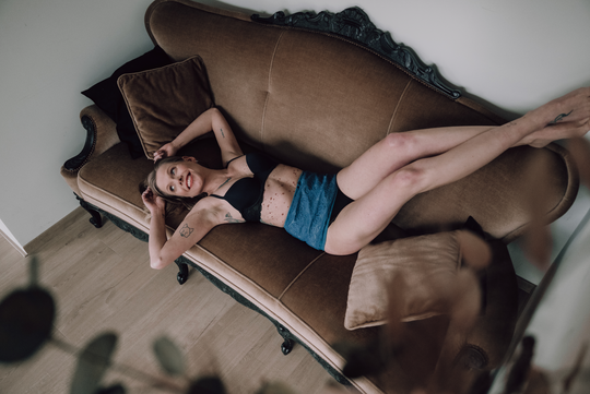 Tailleband 'Sensual Lace' - Aqua - Level 0