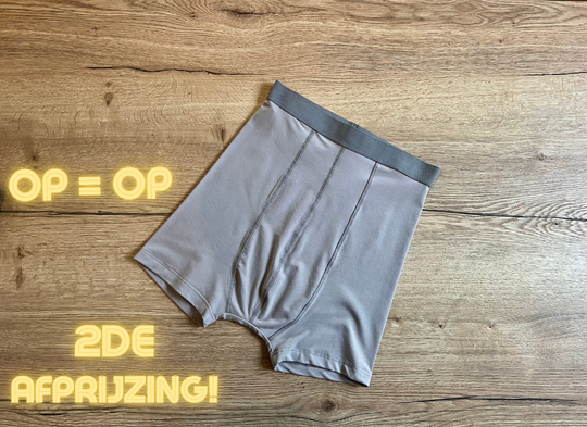 Boxershort BAMBOE - GRIJS - Level 0  ( !OP=OP! )